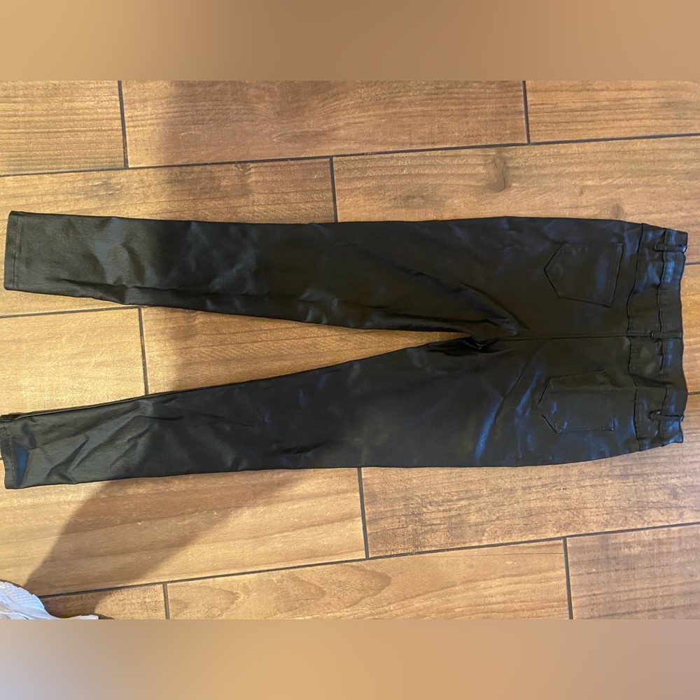 OOTDFASH BLACK leather pants